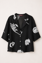 Cargar imagen en el visor de la galería, LINO NEGRO ESTAMPADO
